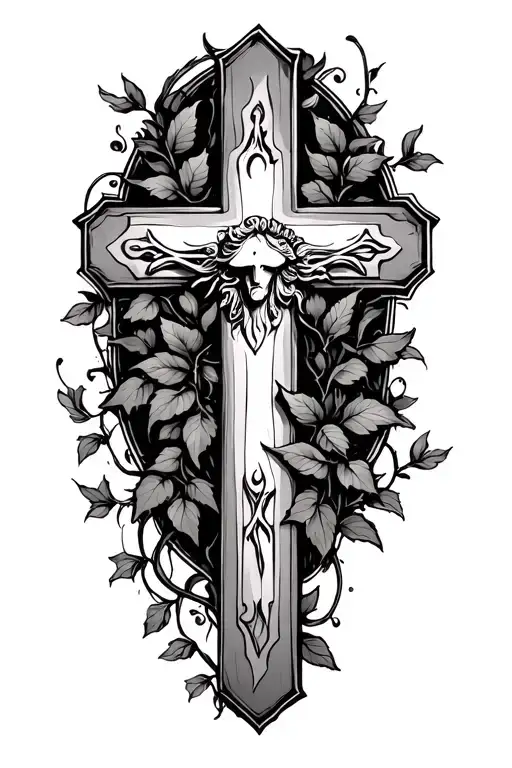 Cross Surrounded By Vines