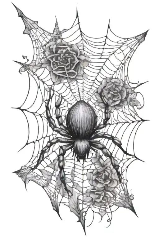 Gothic Spider And Web Design Inspired