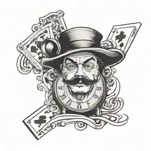 Dali's Flowing Watch In A Joker Card