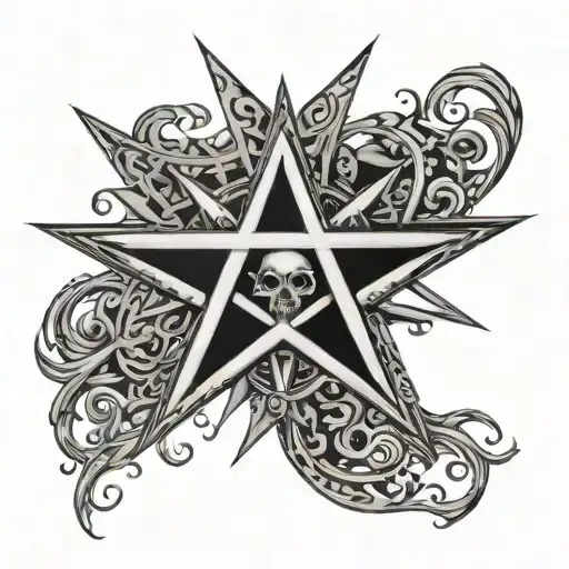 The Star In The Anti Possession Tatto Unfilled Only Marked