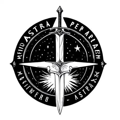 North Star And Sword Ad Astra Per Aspera