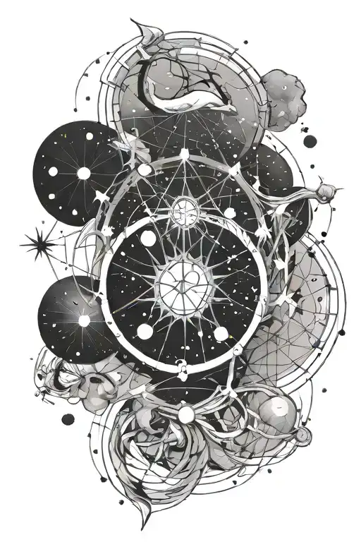 Lines Constellation Cancers And Gemini Sign