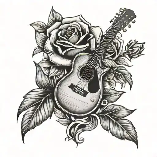 Wooden Rose Guitar