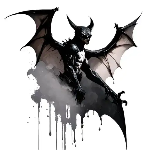 Partiture Mixed With A Bat Wing