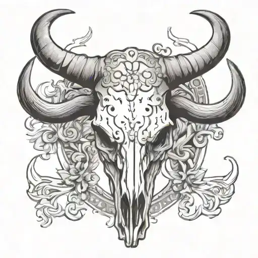 Face Forward Longhorn Skull