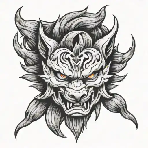 Wolf Oni Mask