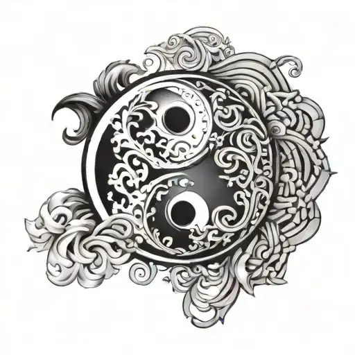 Yin Yang Symbol Intertwined Add Names Danny Heather