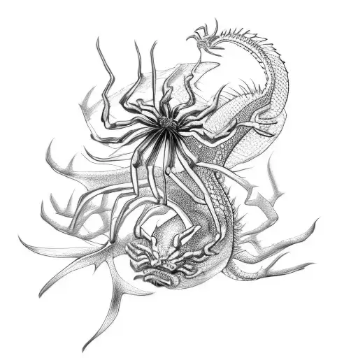 Spider Lily And Dragon