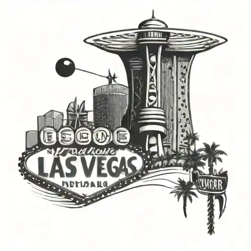 Small Simple Fine Line Inspired By Las Vegas