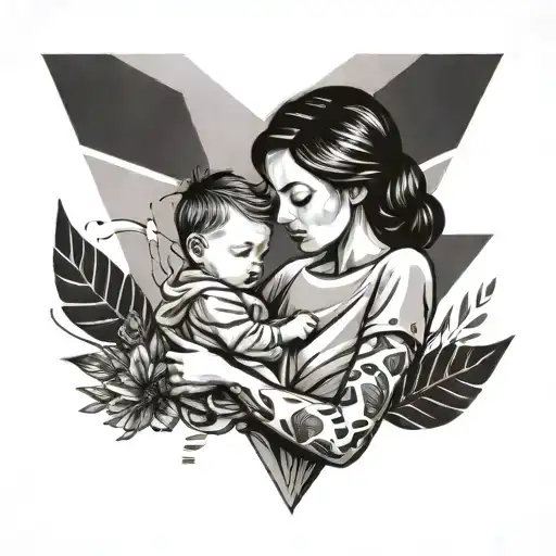 Minimalist Mom And Baby