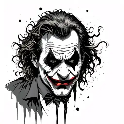 Joker Weird Design Black And White