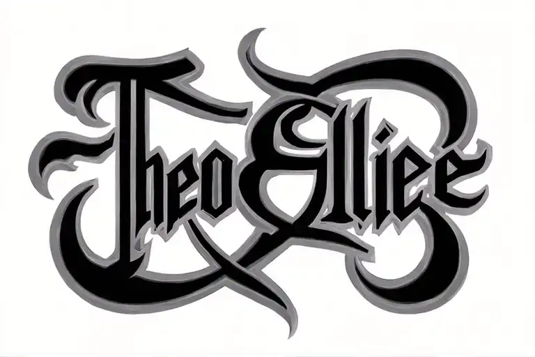 Two Word Ambigram Generator Theo Elise Written