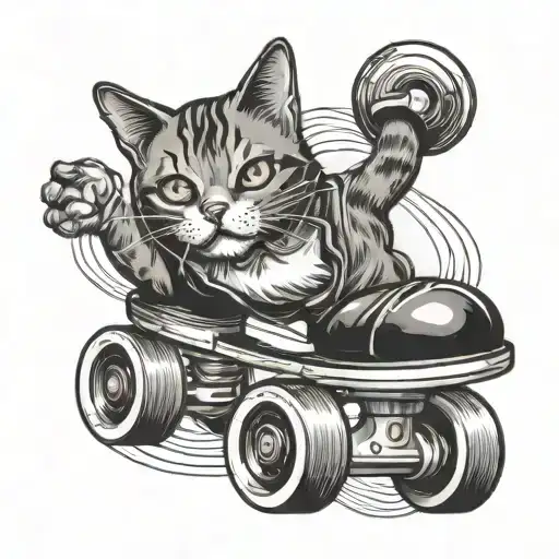 Roller Skate Cat