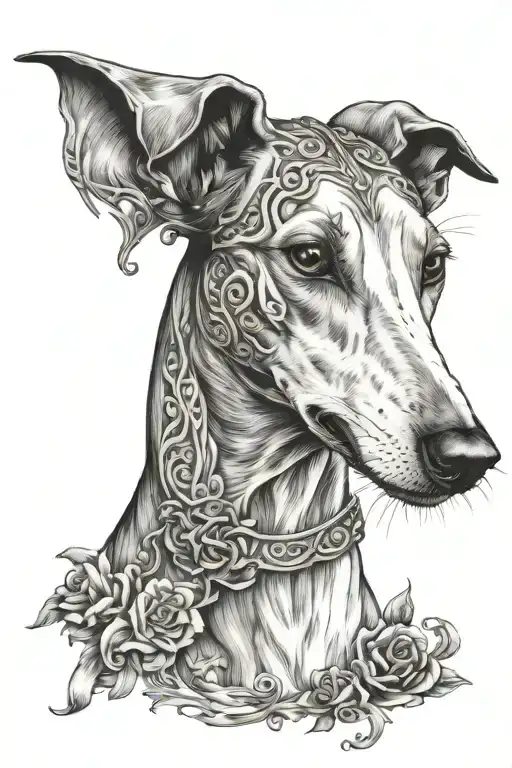 Greyhound Medusa Italian Sicilian Heritge