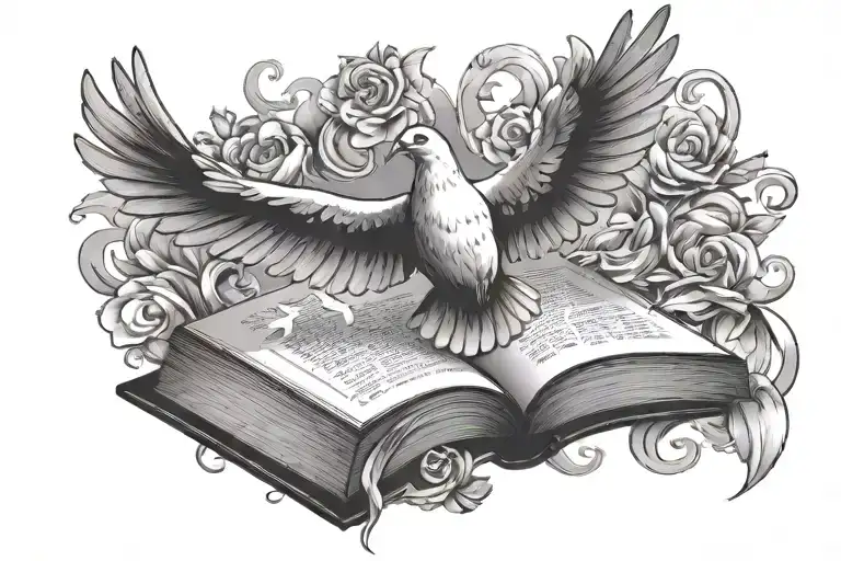 Book With Dove Flying Out