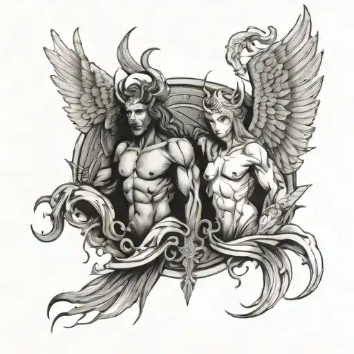 Angel And Devil Combined