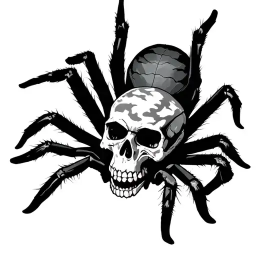 Spider Camouflaged As A Skull