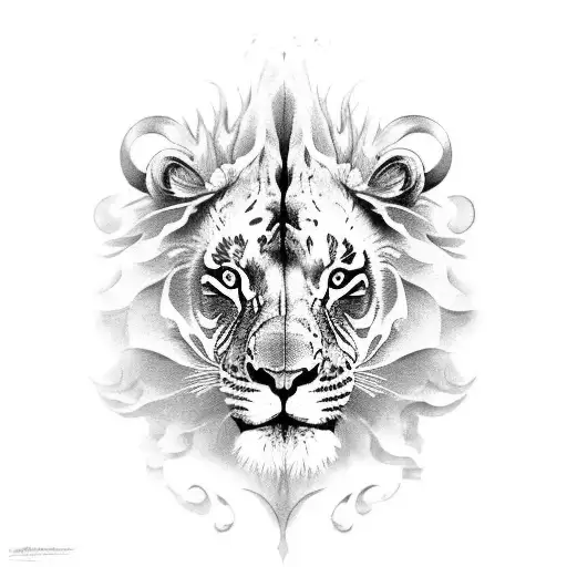Lion And Tiger Ying Yang