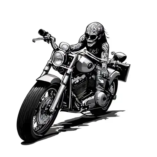 Crazy Dick Mounted On Harley 883