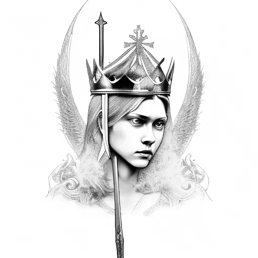 King And Angel And Sword