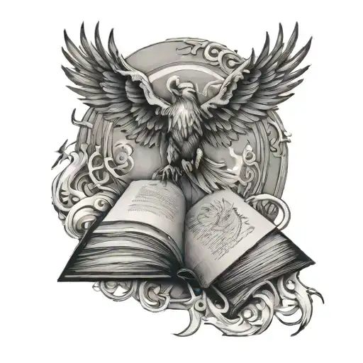 Freedom And Book And Brid White Fire