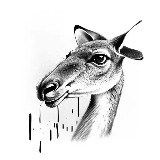 Kangaroo With Sydney In Background