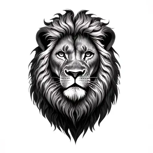 Lion Realism And Stairs Leading