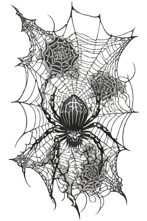 Gothic Spider And Web Design