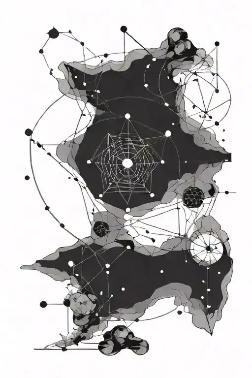 Lines Constellation Cancers And Gemini Sign Minimalist