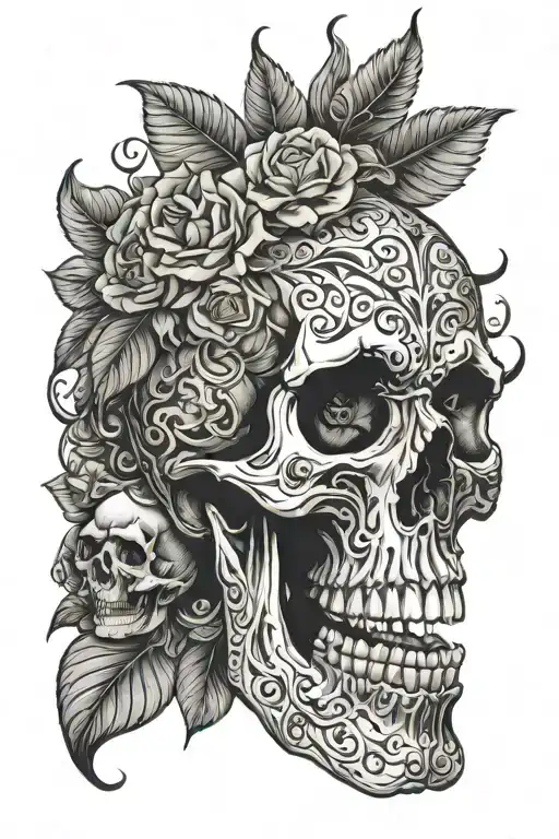 Bio Organic And Skull