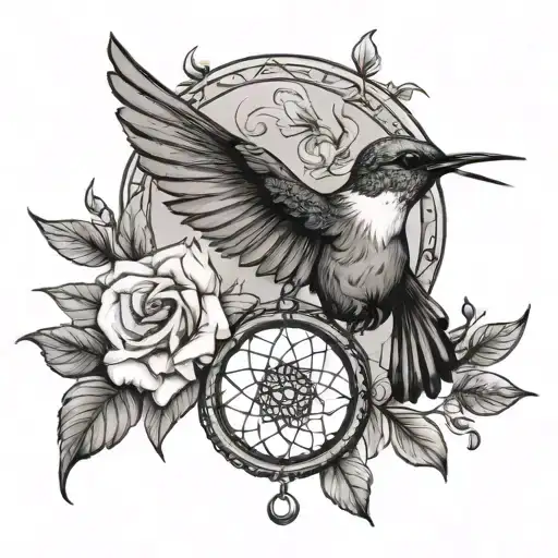 Gardenia Dream Catcher Hummingbird