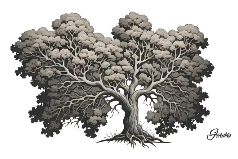 A Tree That Has Names In Them