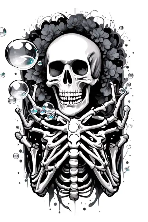 Skeleton Blowing Bubbles