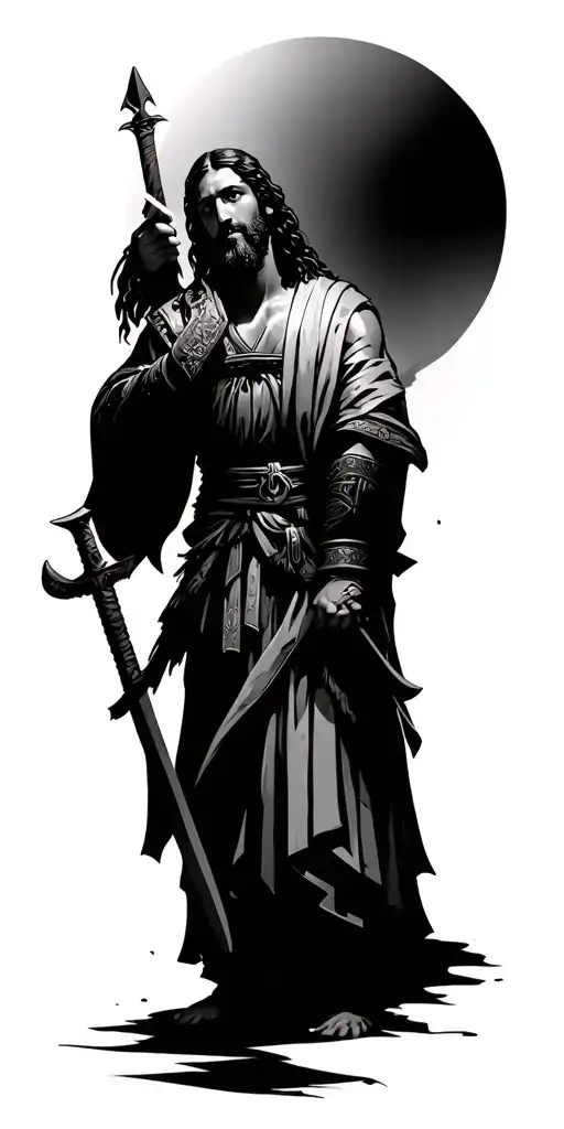 Jesus Of Nazareth And A Warrior Samurai