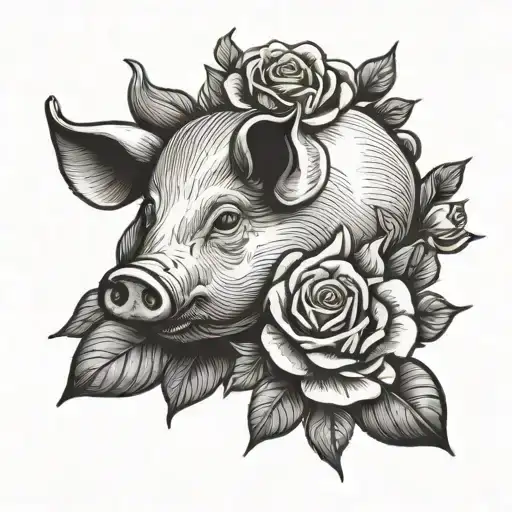 Pig And Rose