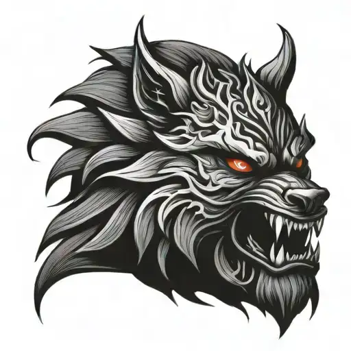 Wolf Oni Mask