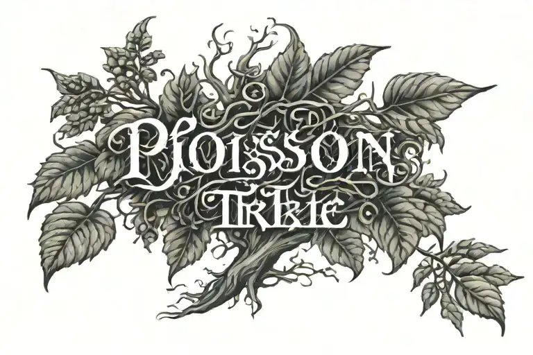 Poison Tree With A Cursive Writting Saying Bennet