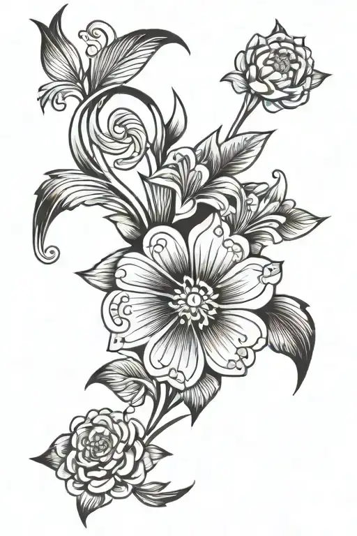 Art Deco Floral Design