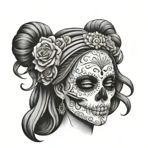 Sugar Skull Woman Praying