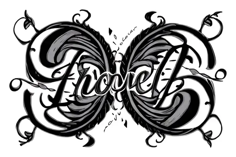 Two Word Ambigram Generator Theo Elise Written