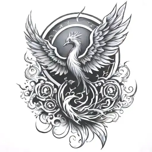 Design A Phoenix Rising From A Surgical Transplant Symbol