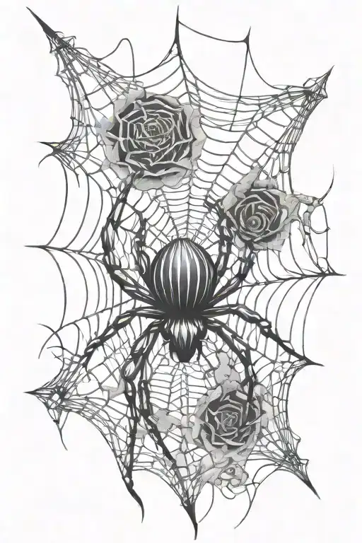 Gothic Spider And Web Design
