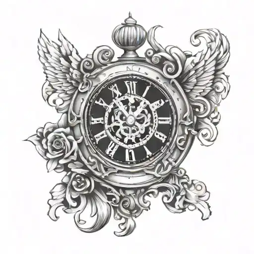 Clock Plus The Letters A And E