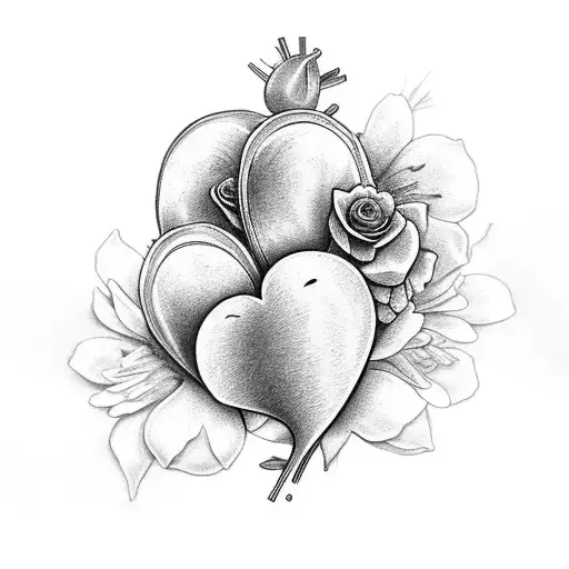 Heart Shaped Flowers To Go With Horse And Flower Piece