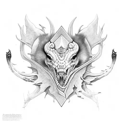 Craneo Animal Dagas En Forma De Y