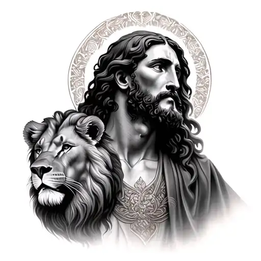 Jesus With Lions