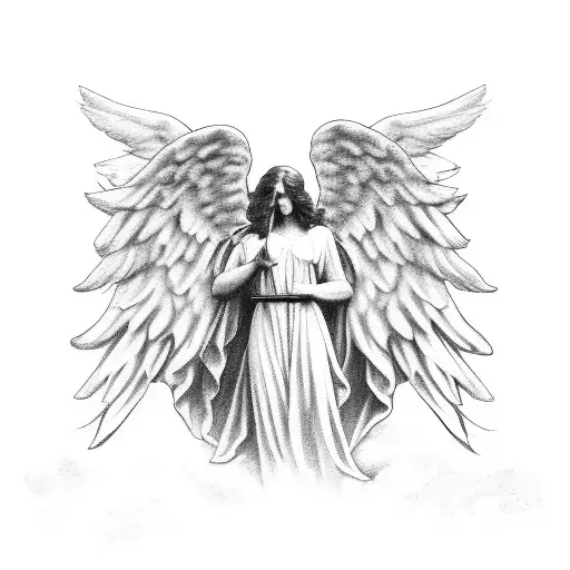 Angels Holding Italian Flag