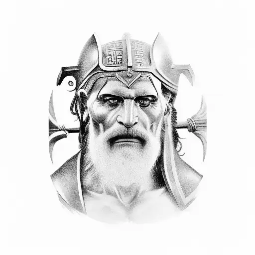Old Greek Warrior Face
