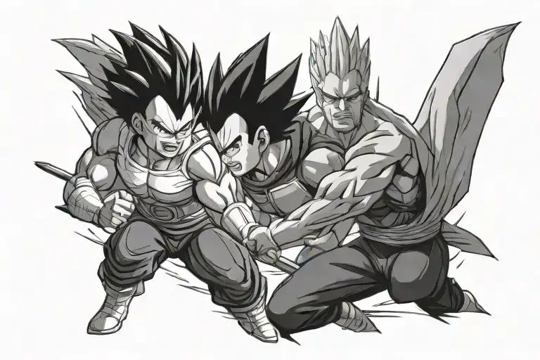 Vegeta And Sasuke Uchiha Fight