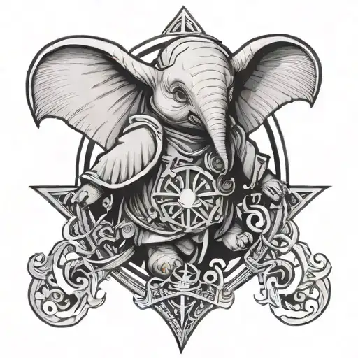 Dumbo And Assassins Creed Symbol Intertwined